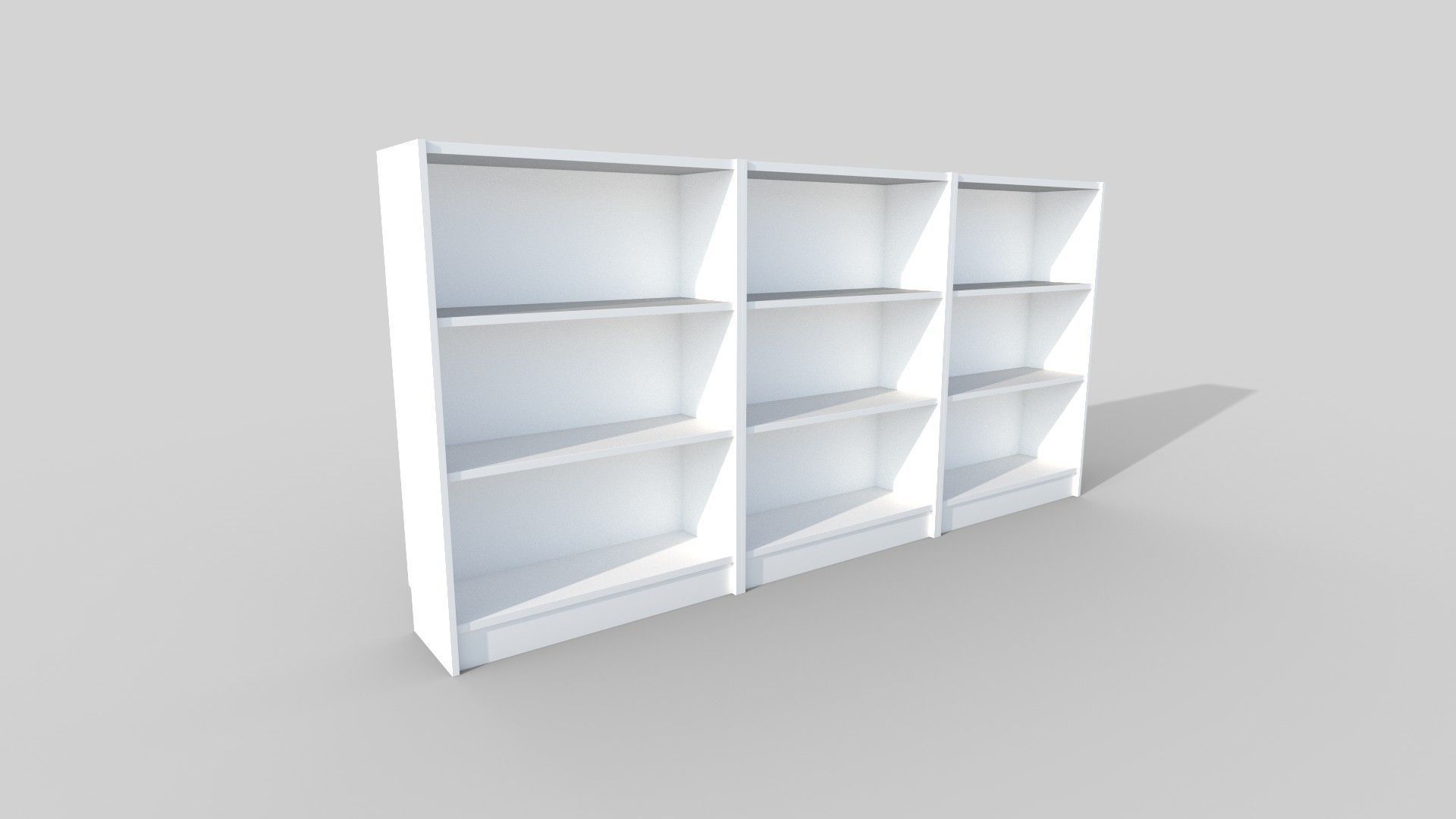 4 Bookcase set tall 3D Model Collection_23