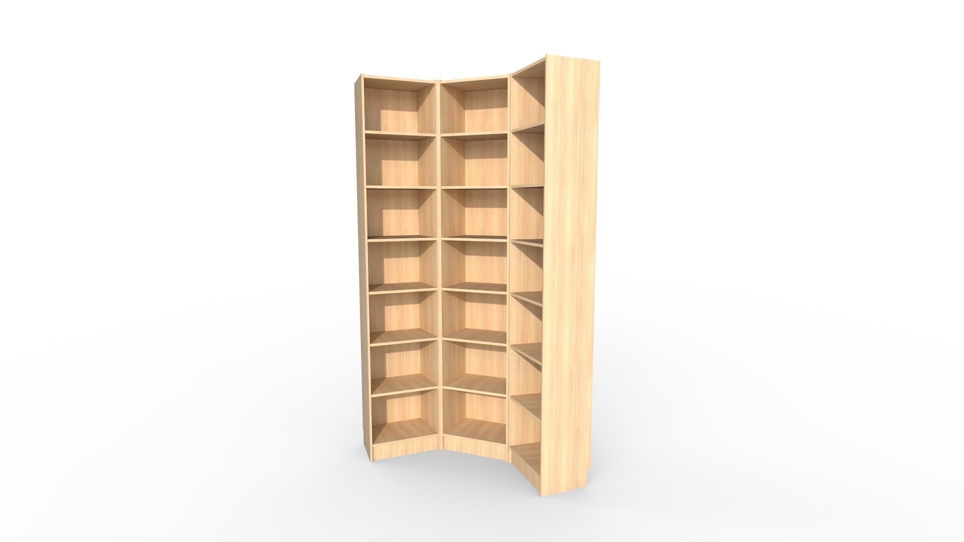 4 Bookcase set tall 3D Model Collection_20