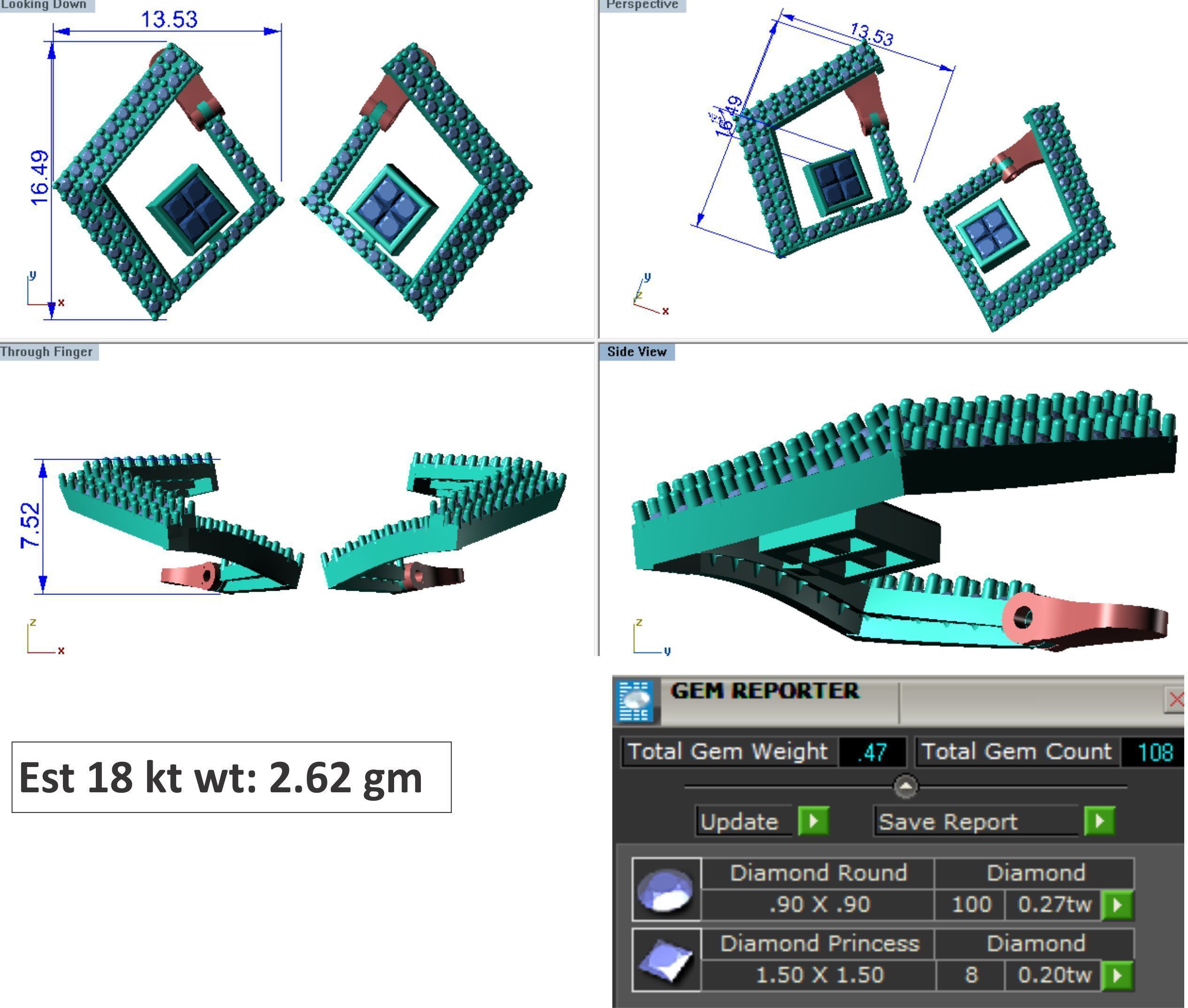 Earrings - 020 3D print model_3