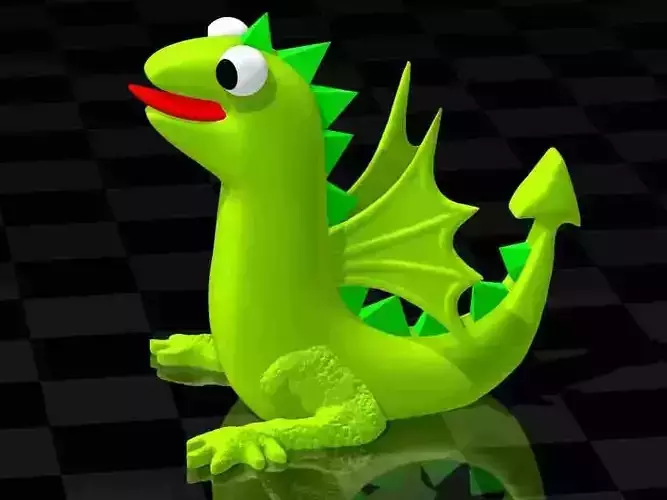 friendly dragon - peppa pig cartoon series 3D model