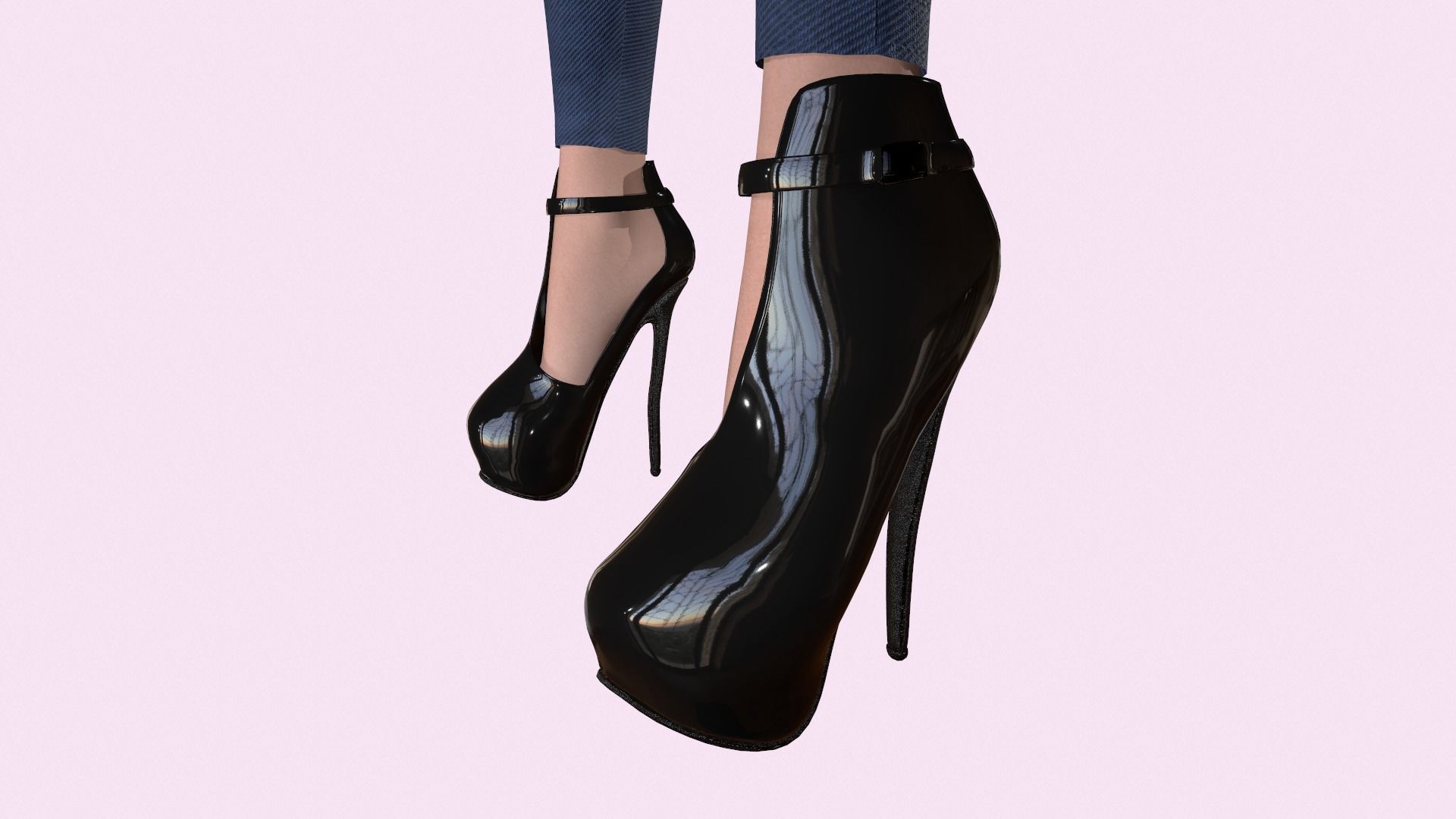 Maya Modular Girl 17 Low-poly 3D model_6