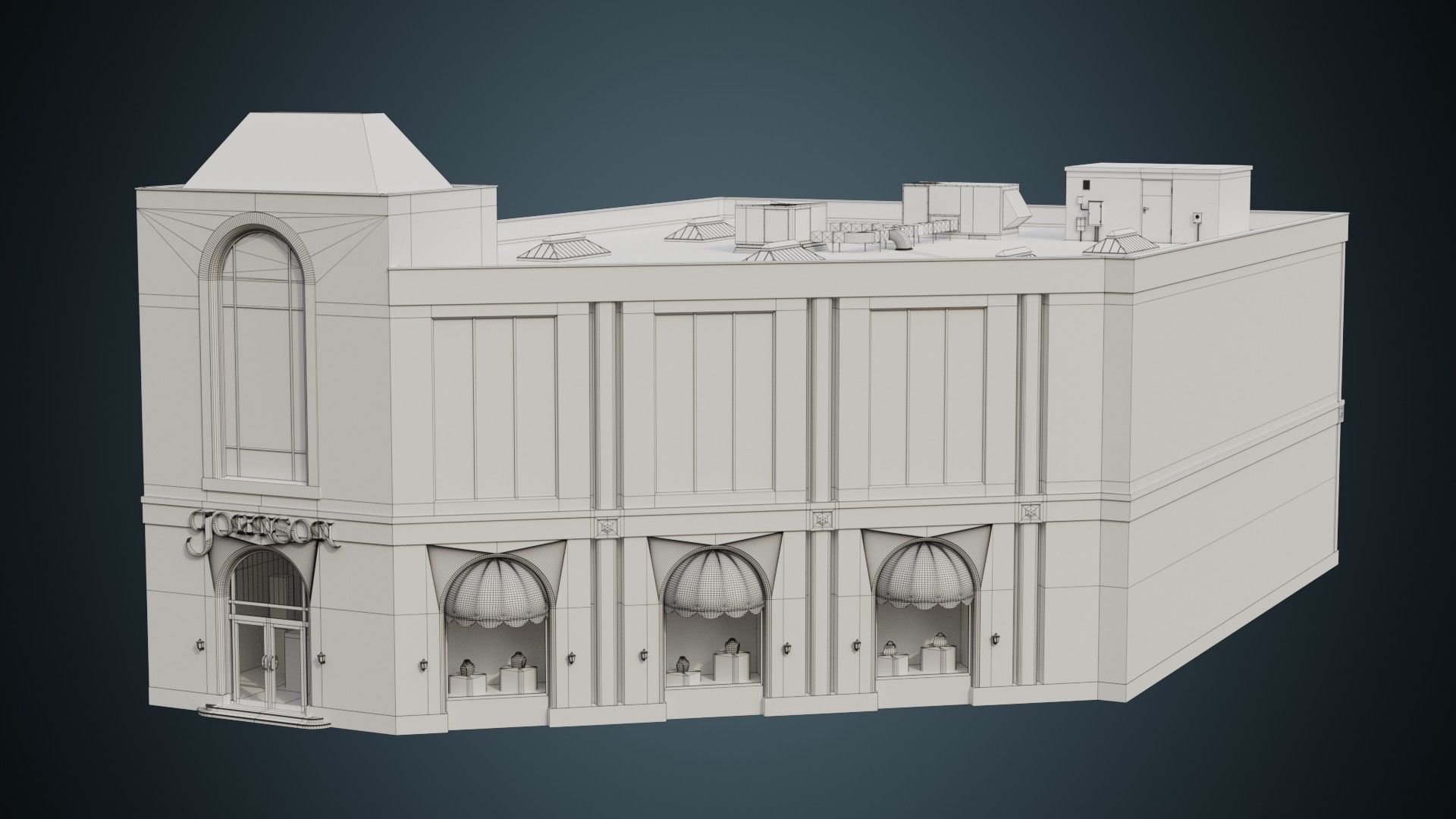 Building 25 Low-poly 3D model_11
