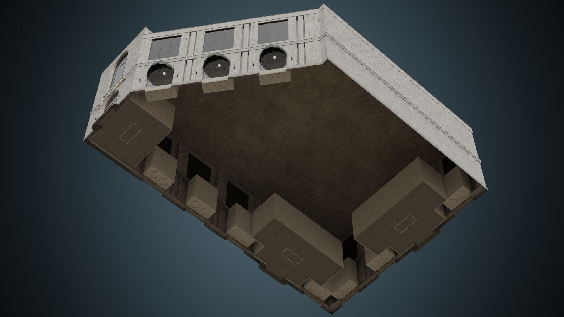 Building 25 Low-poly 3D model_4