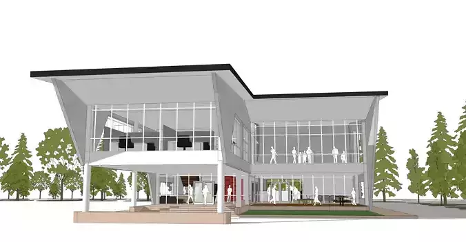 Precast office 3D model