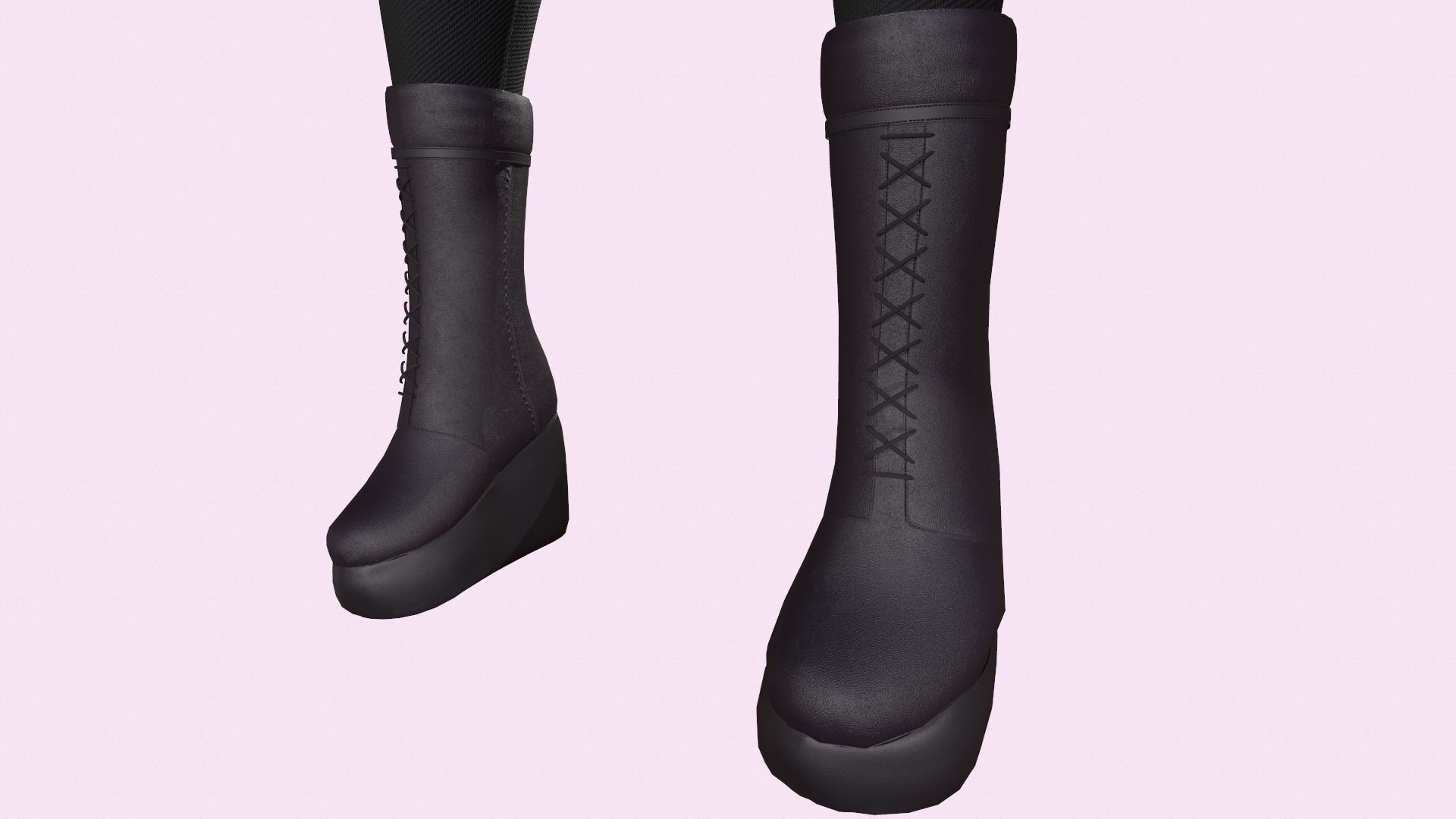 Maya Modular Girl 18 Low-poly 3D model_7