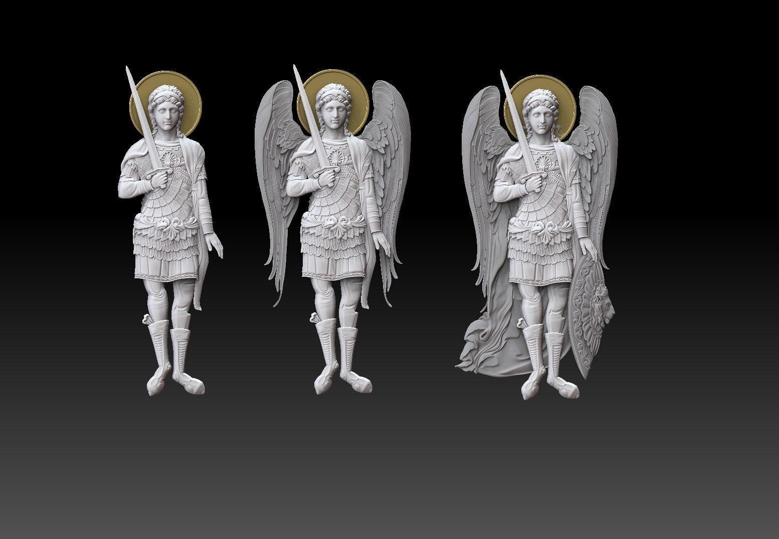 archangel angel michael cnc  3D print model_5