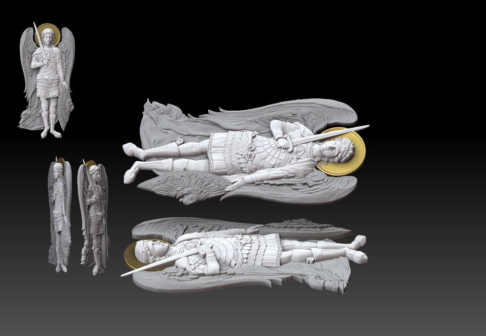 archangel angel michael cnc  3D print model_2