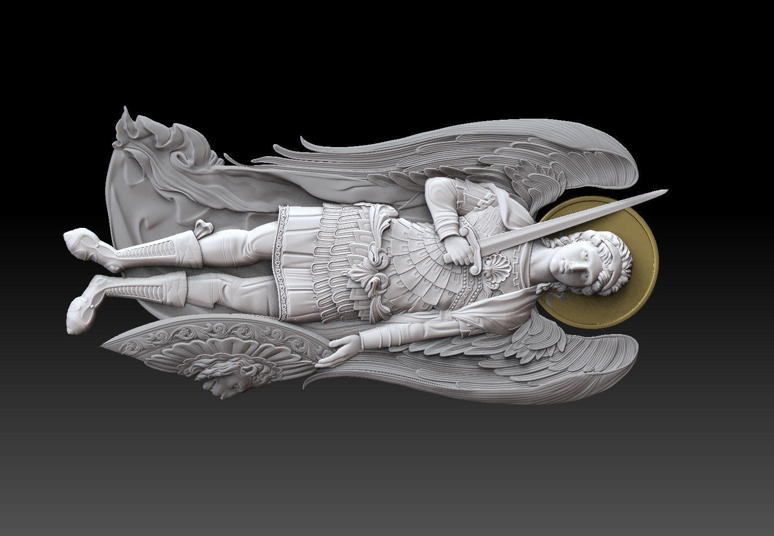 archangel angel michael cnc  3D print model_1