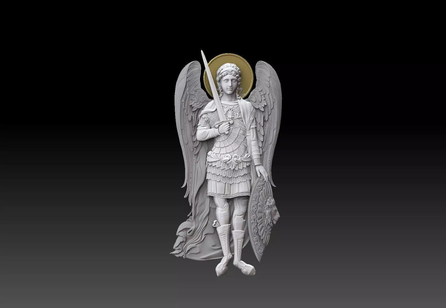 archangel angel michael cnc  3D print model_0