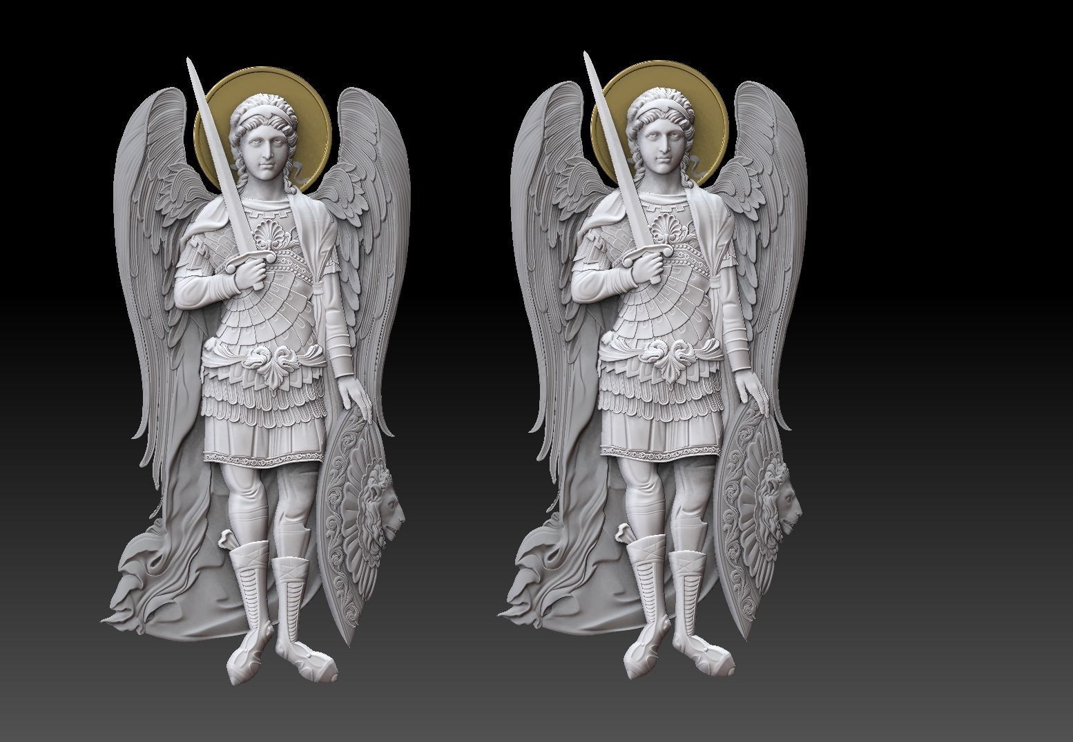 archangel angel michael cnc  3D print model_4