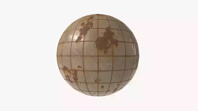 Floor Tile 003 PBR 4K - V4 - Rust