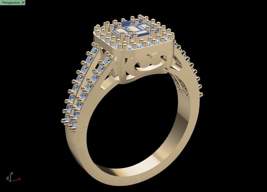 ring mine 3D print model_5