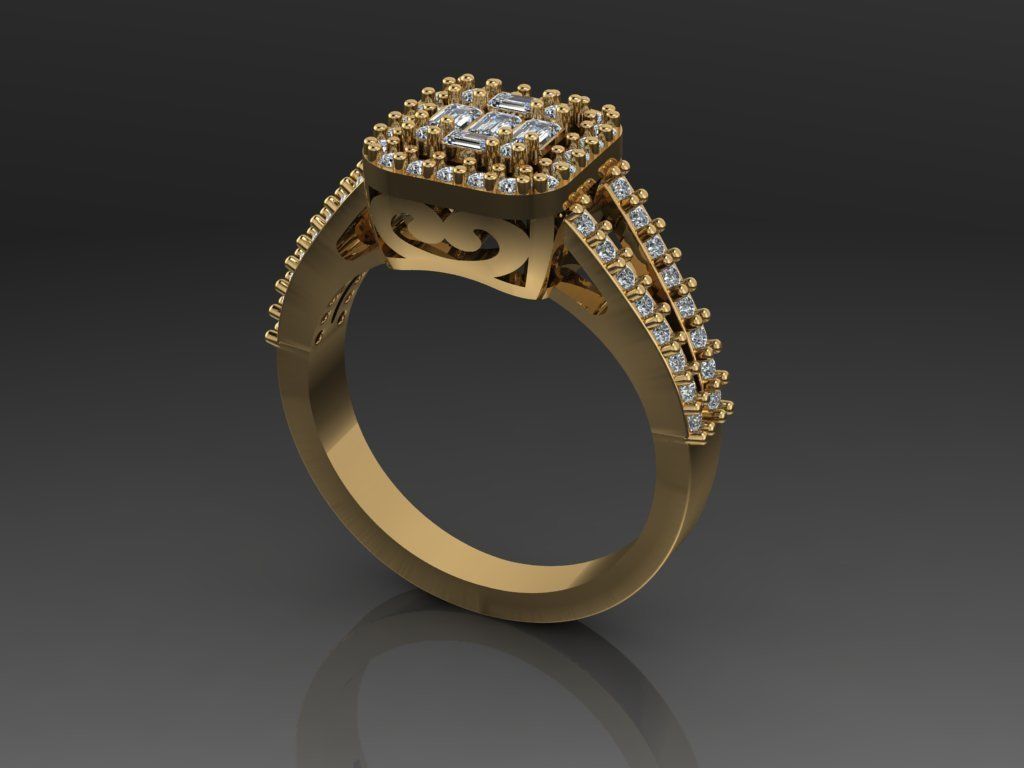 ring mine 3D print model_6