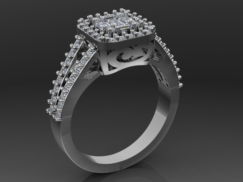 ring mine 3D print model_3