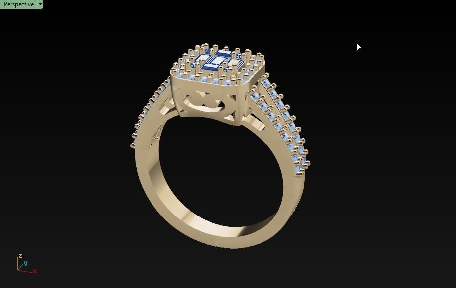 ring mine 3D print model_21