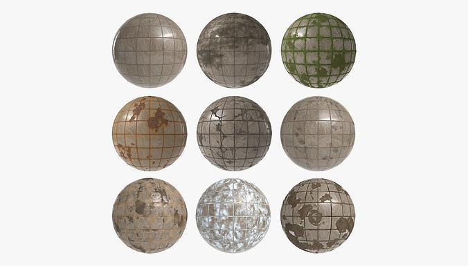 Floor Tile 003 PBR 4K - 9 Types Texture