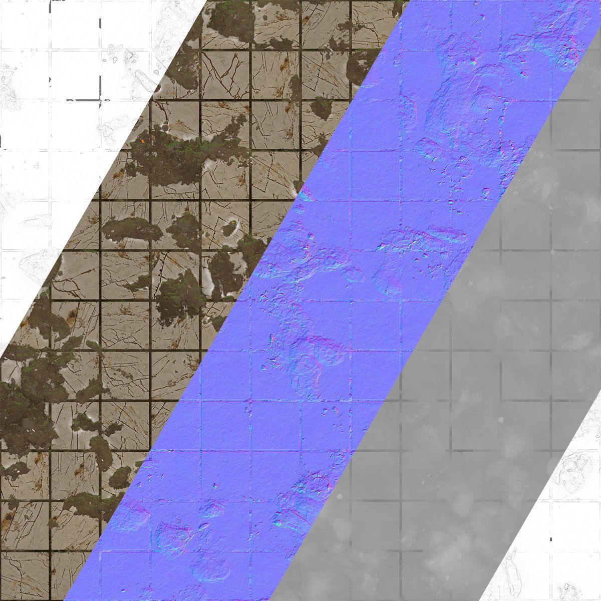 Floor Tile 003 PBR 4K - 9 Types Texture_2