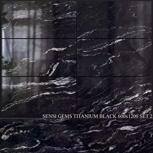 ABK Sensi Gems Titanium Black 600x1200 Set 2 3D model