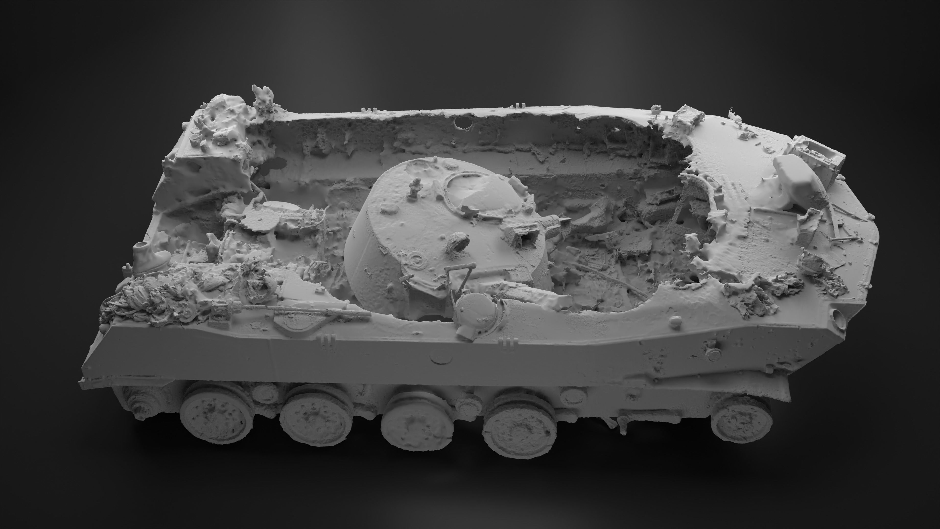 Destroyed and burnt Russian BMD-2 Photoscan 3D model_27