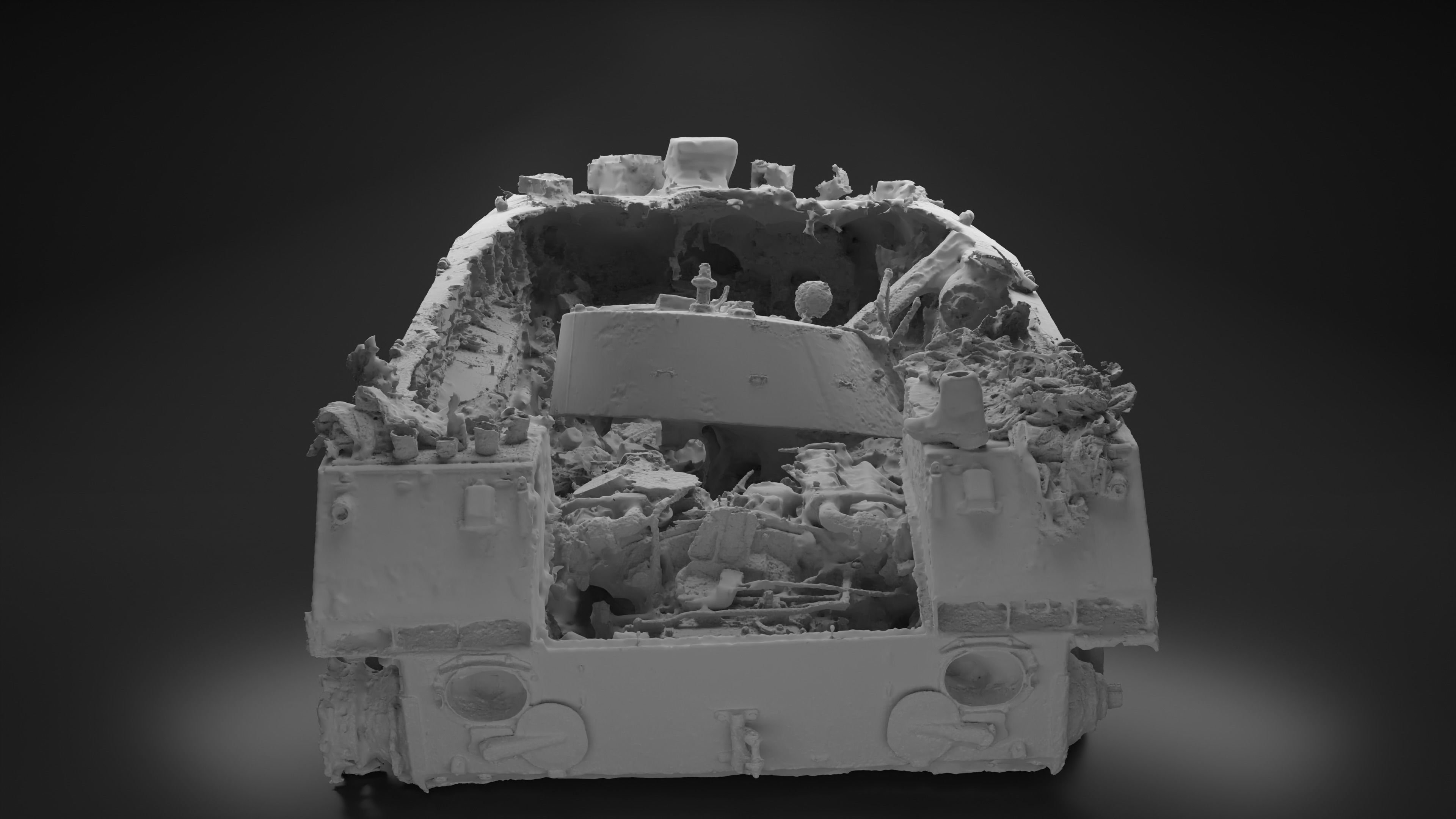 Destroyed and burnt Russian BMD-2 Photoscan 3D model_17
