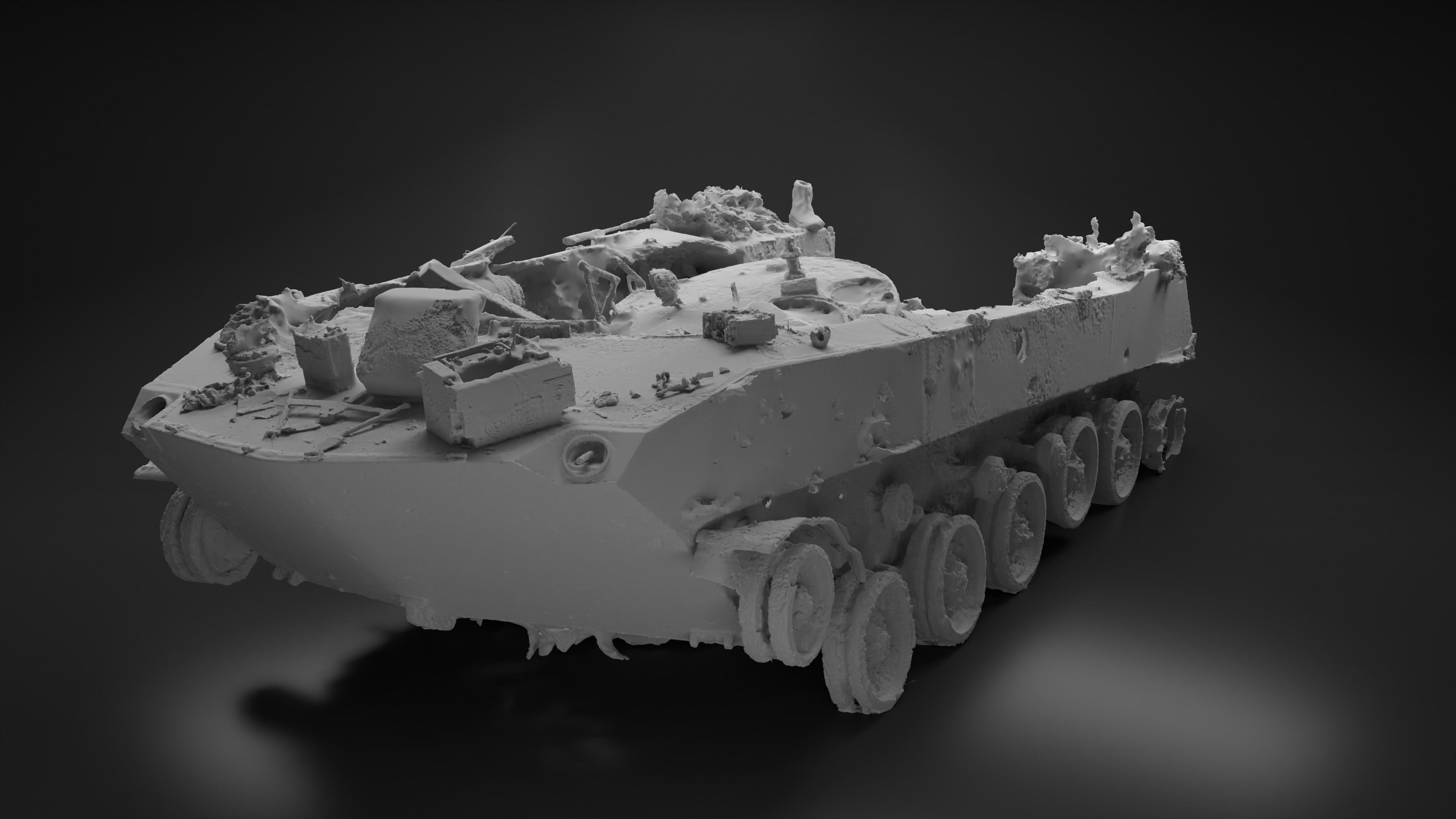 Destroyed and burnt Russian BMD-2 Photoscan 3D model_25