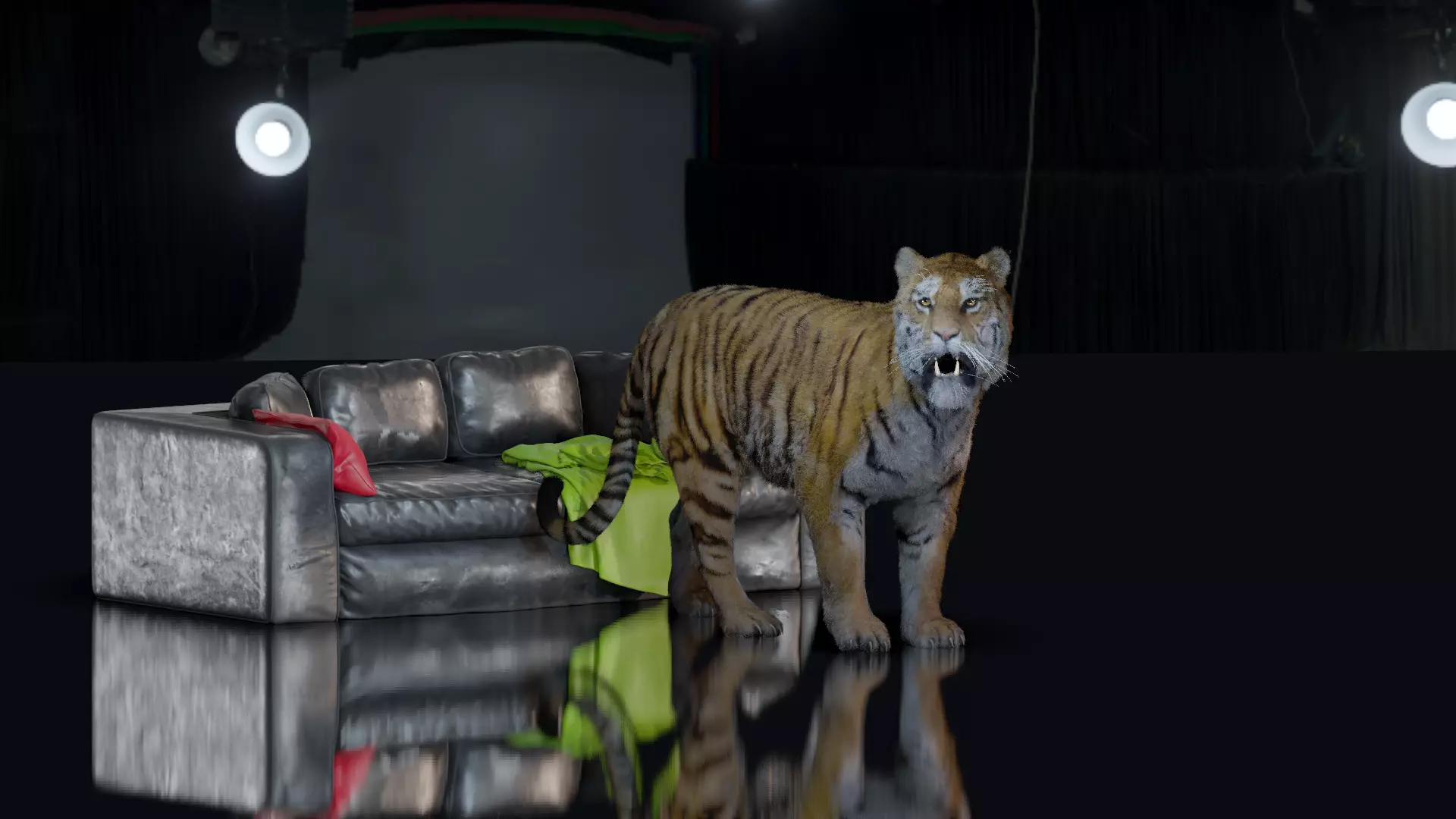 Realistic Tiger Rigged and Animated model- Blender 3D model_0