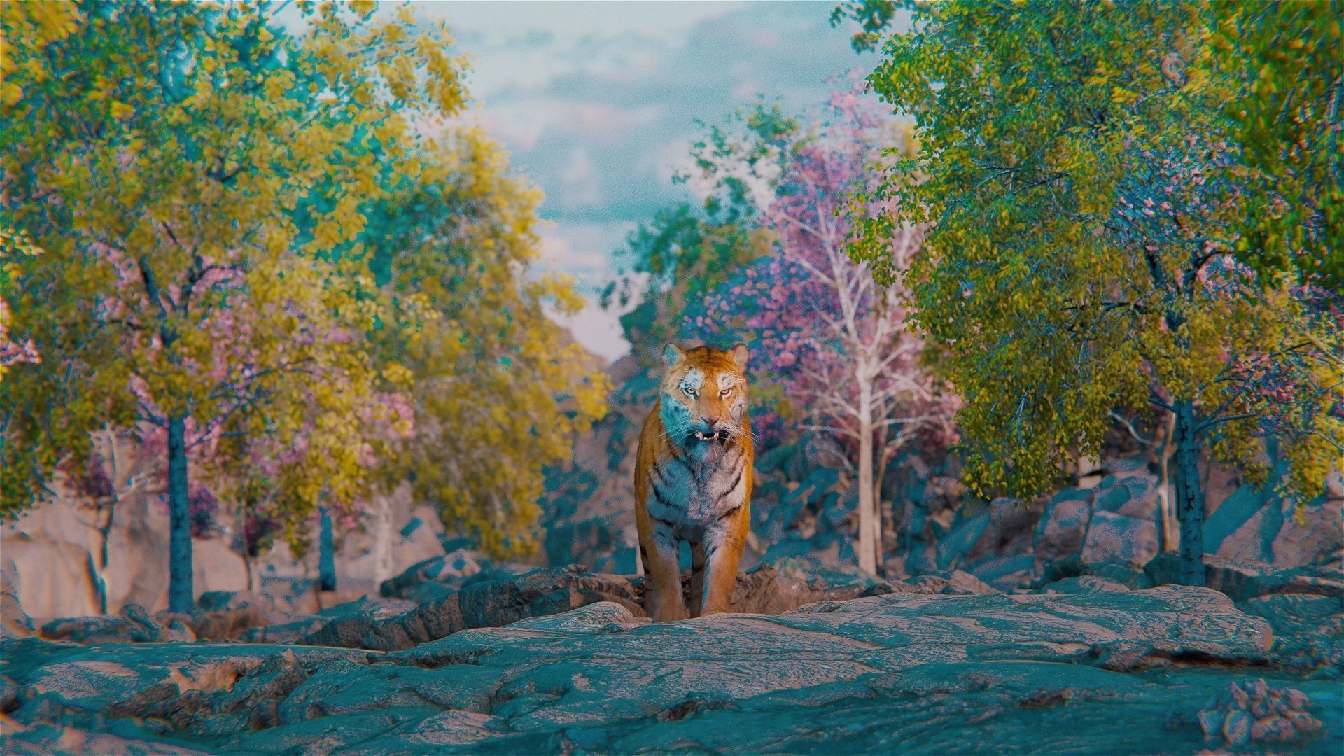 Realistic Tiger Rigged and Animated model- Blender 3D model_6