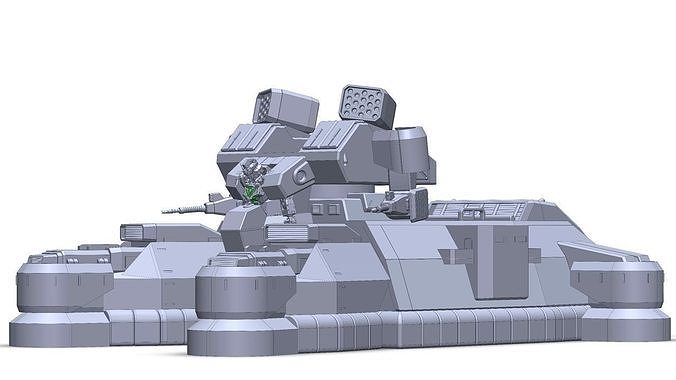 Rhinoceros Mobile Armor - Incomplete Free 3D model