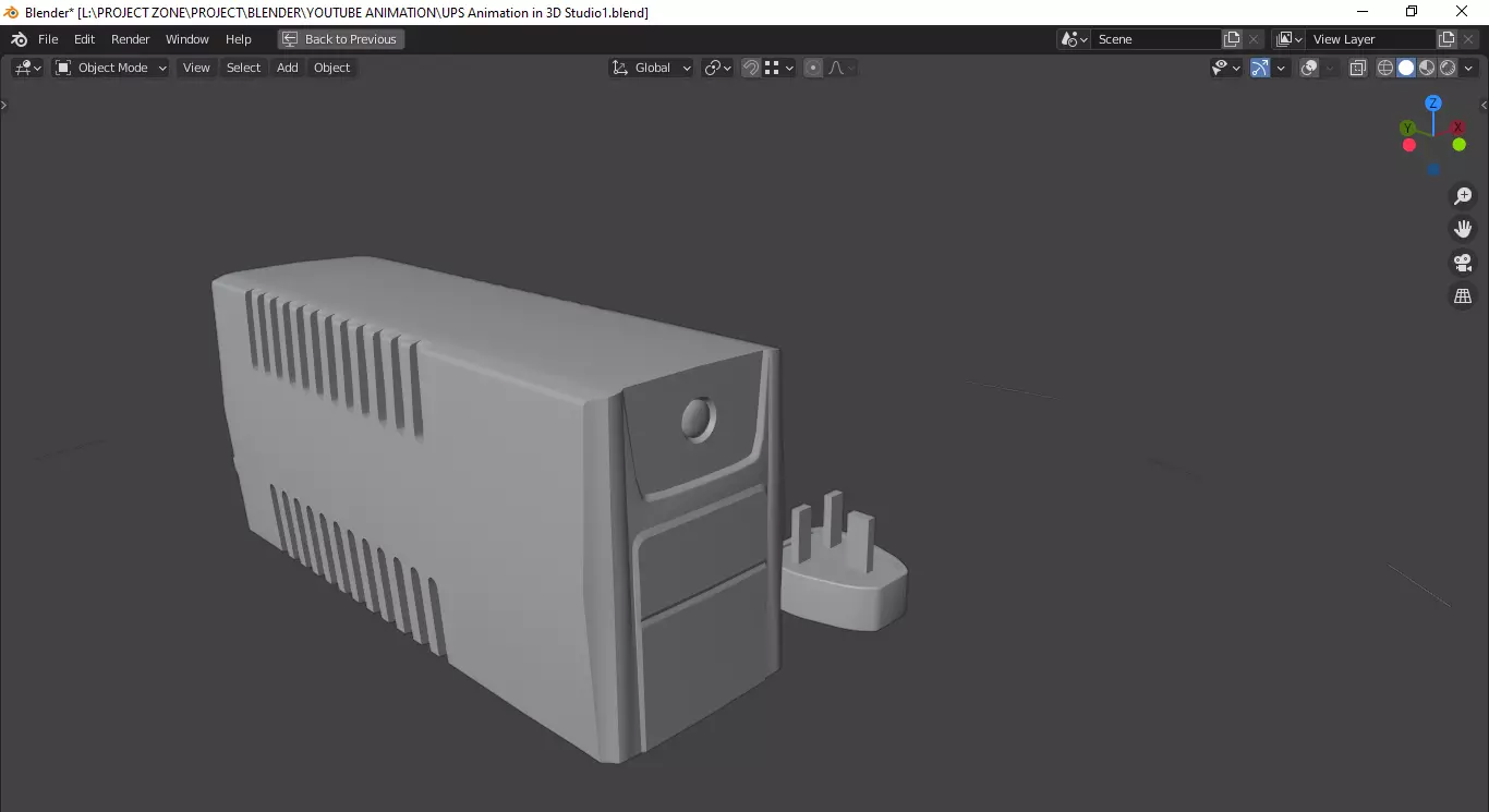 Uninterruptible Power Supply - 3d UPS 3D model_7