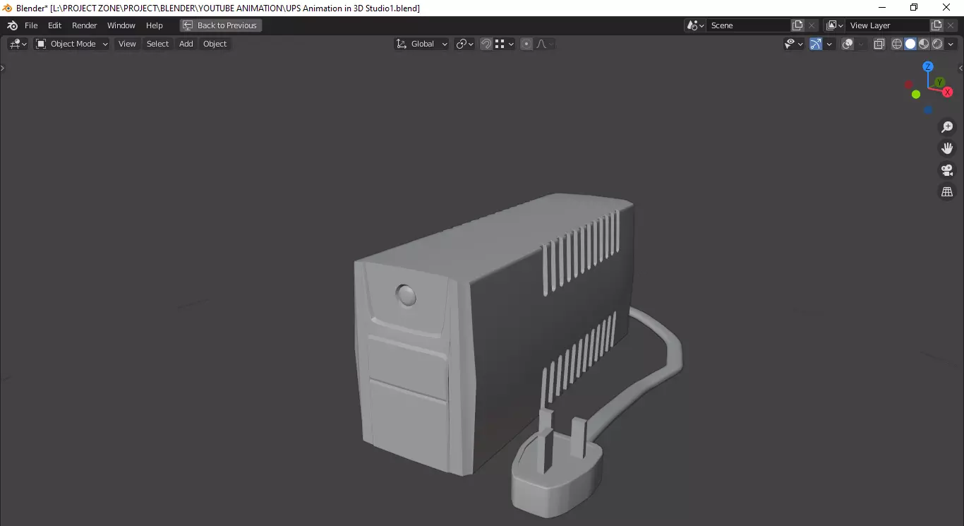 Uninterruptible Power Supply - 3d UPS 3D model_8