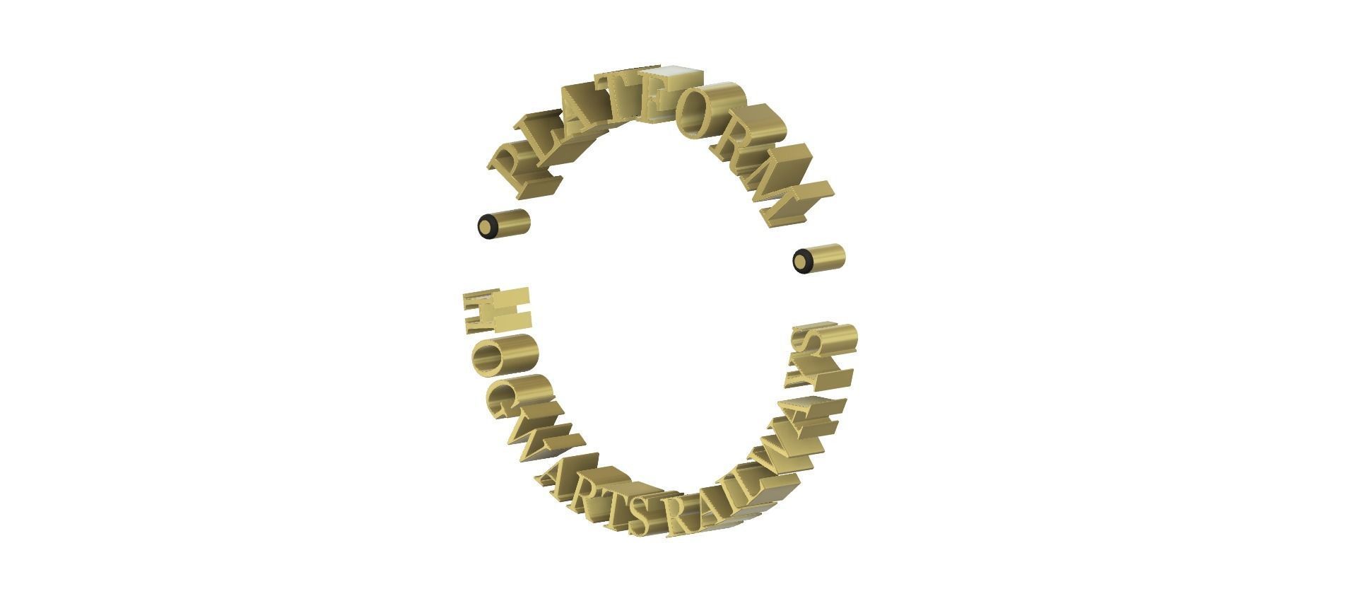 Harry Potter Binary 9 3-4 Stand 3D print model_10