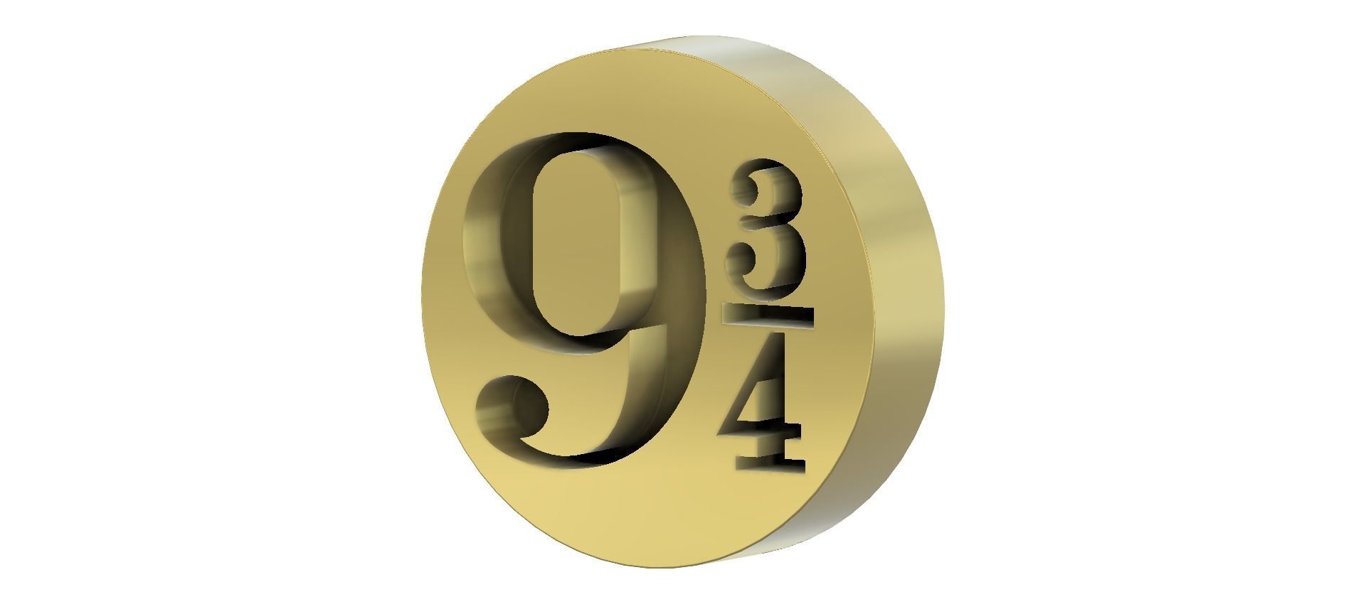 Harry Potter Binary 9 3-4 Stand 3D print model_6