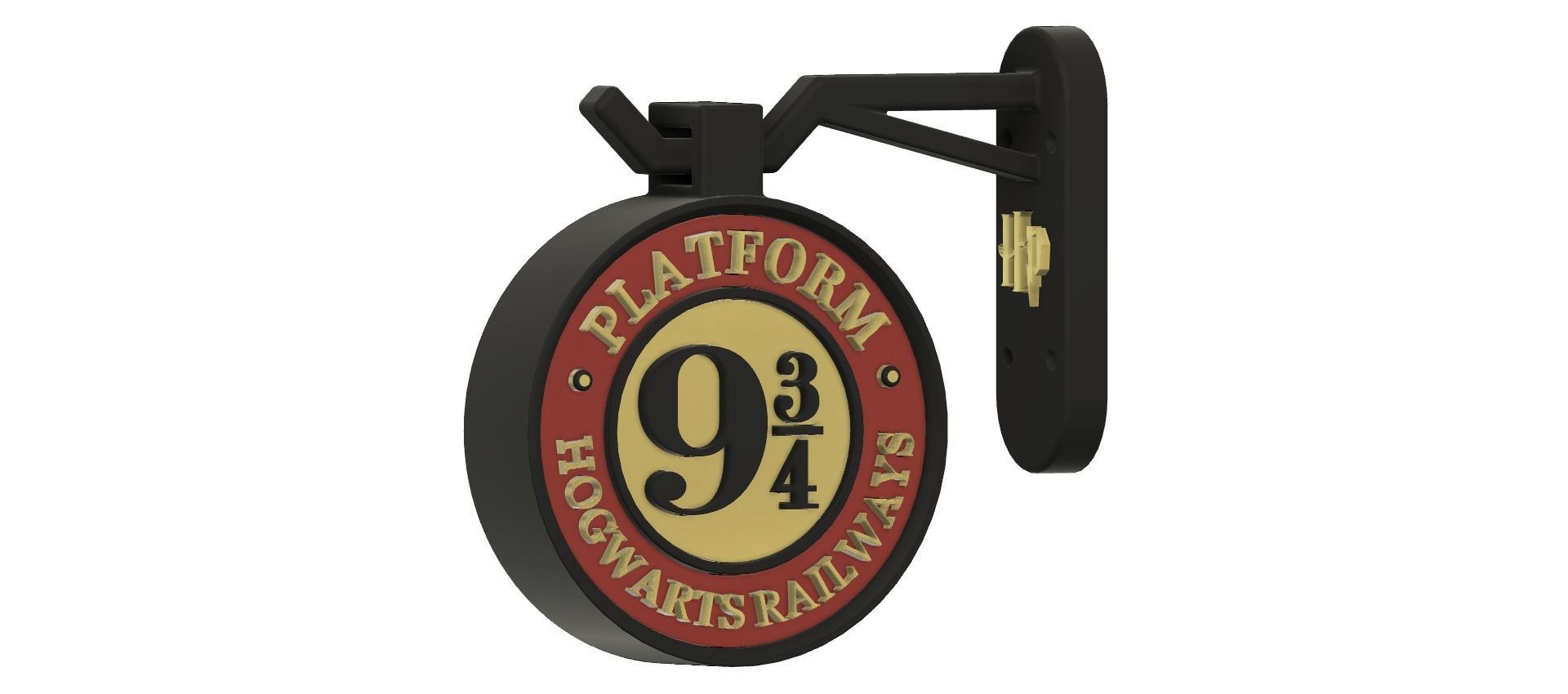 Harry Potter Binary 9 3-4 Stand 3D print model_9