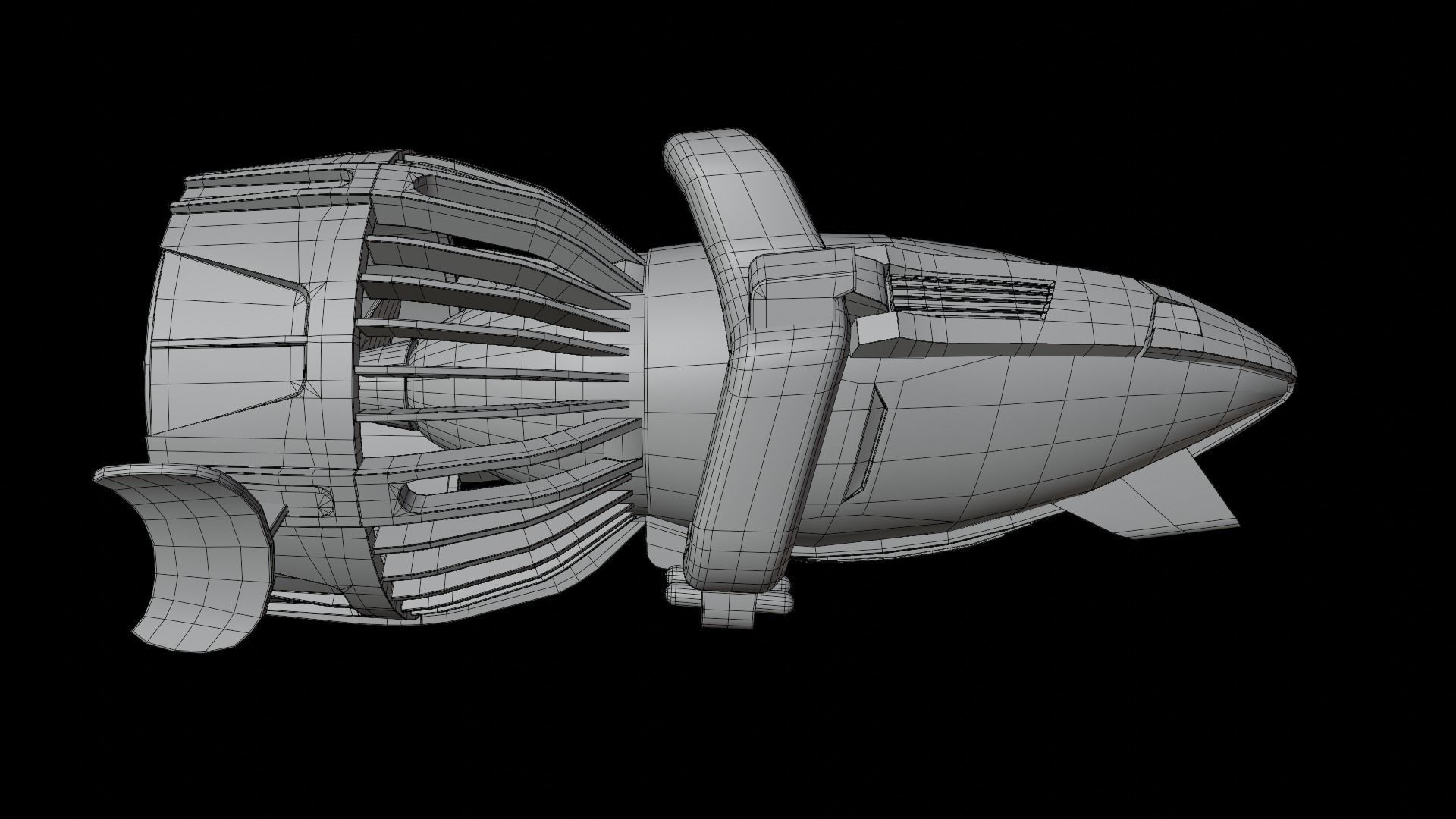 Seascooter blower Low-poly 3D model_15