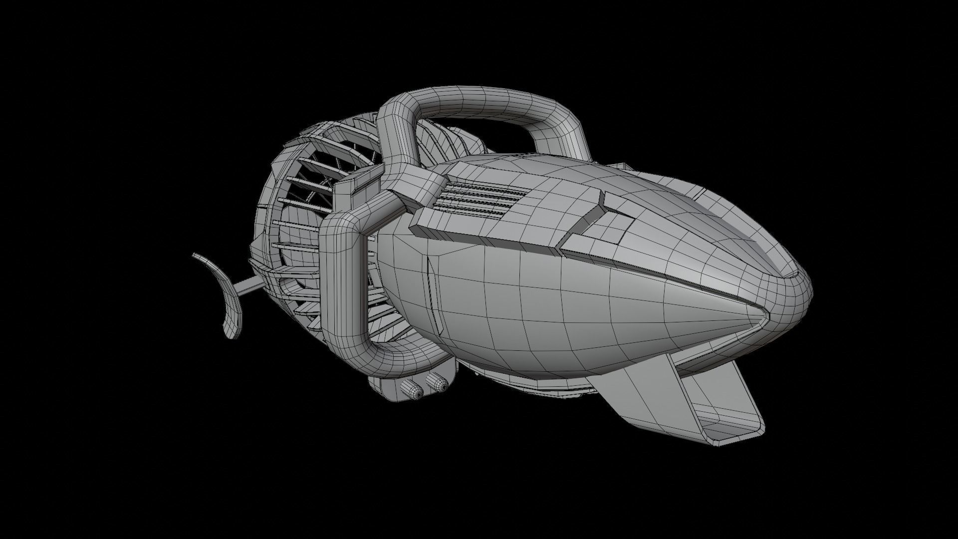 Seascooter blower Low-poly 3D model_16