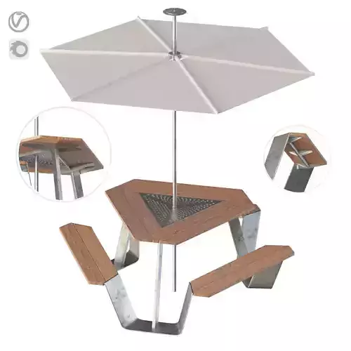 Anker bench 3D model