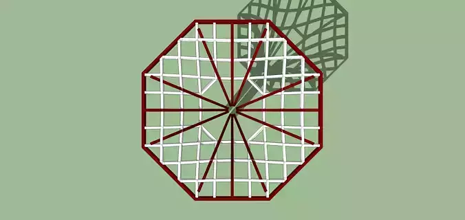 Column canopy cone 3d sketchup