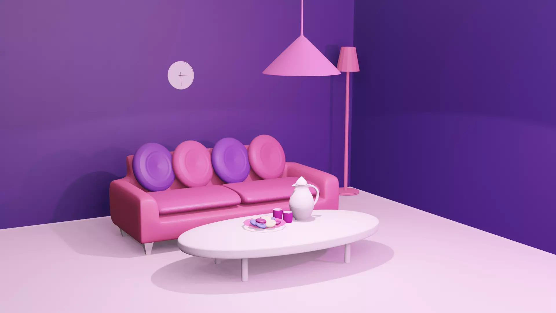 living room Free 3D model_0