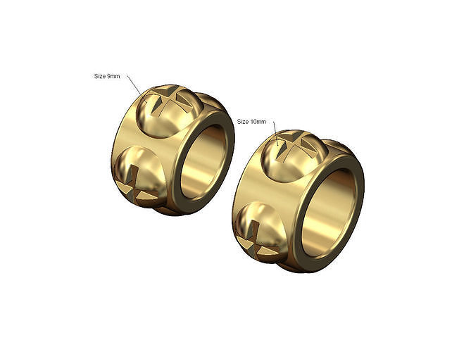 Phillips screw head motif bead and charm 3D print model