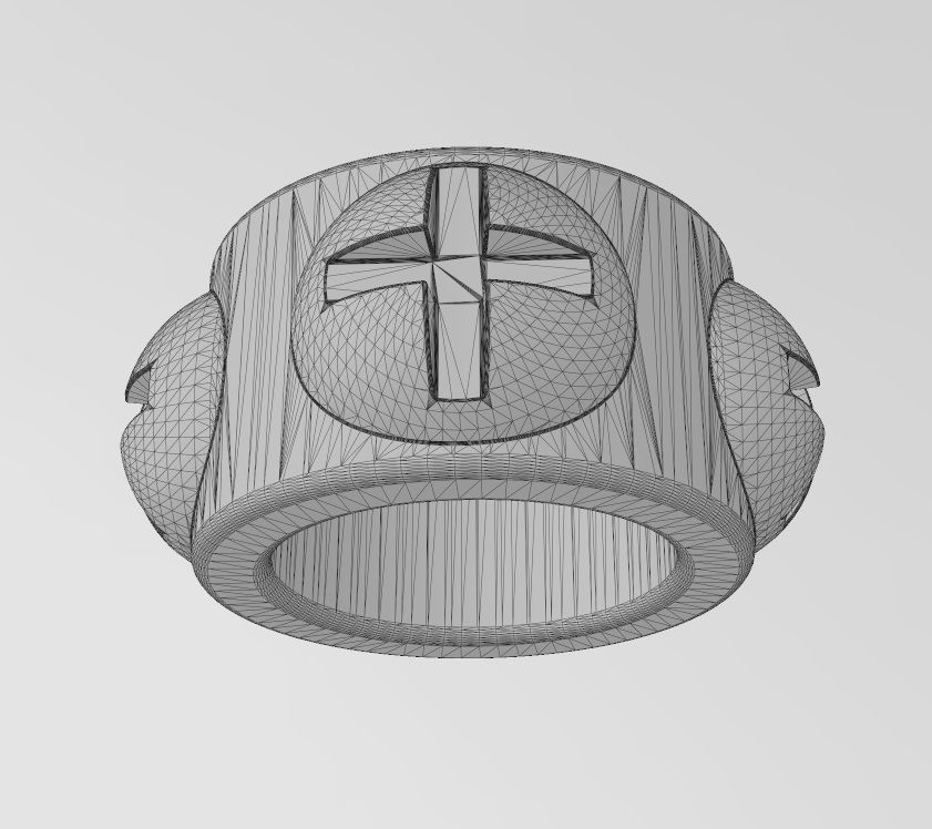 Phillips screw head motif bead and charm 3D print model_13