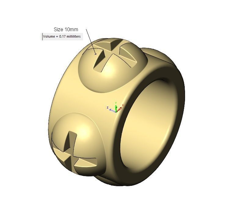 Phillips screw head motif bead and charm 3D print model_9