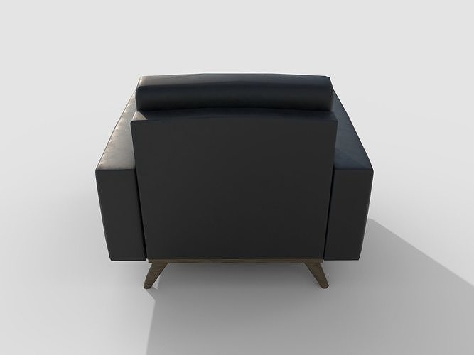 Armchair 20 Low-poly 3D model 6