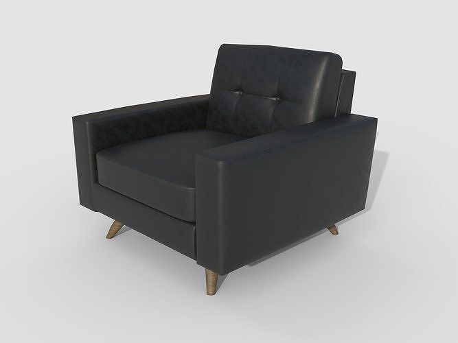 Armchair 20 Low-poly 3D model 3