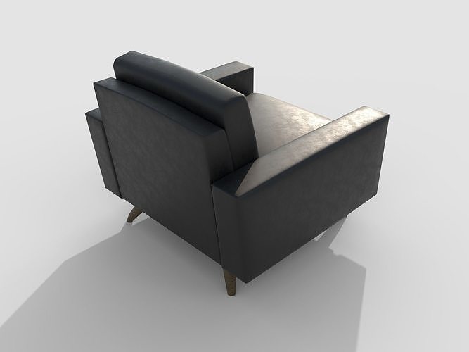 Armchair 20 Low-poly 3D model 7