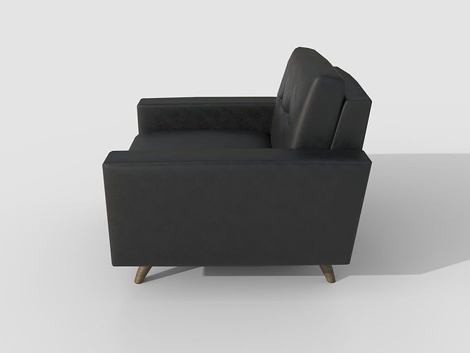 Armchair 20 Low-poly 3D model 4