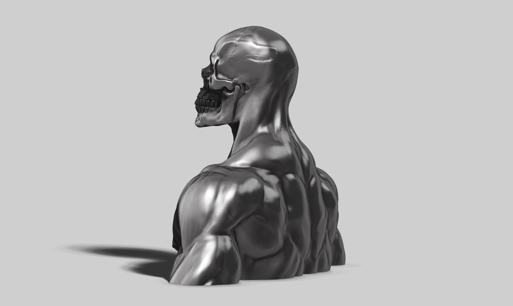 Skull head human a01 3D print model 3D print model_8