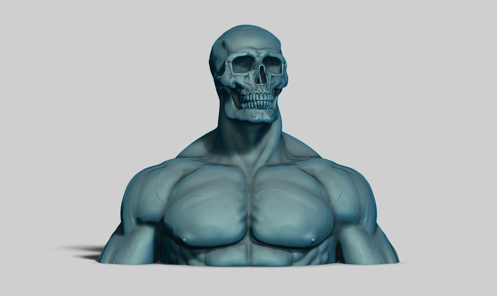 Skull head human a01 3D print model 3D print model_12