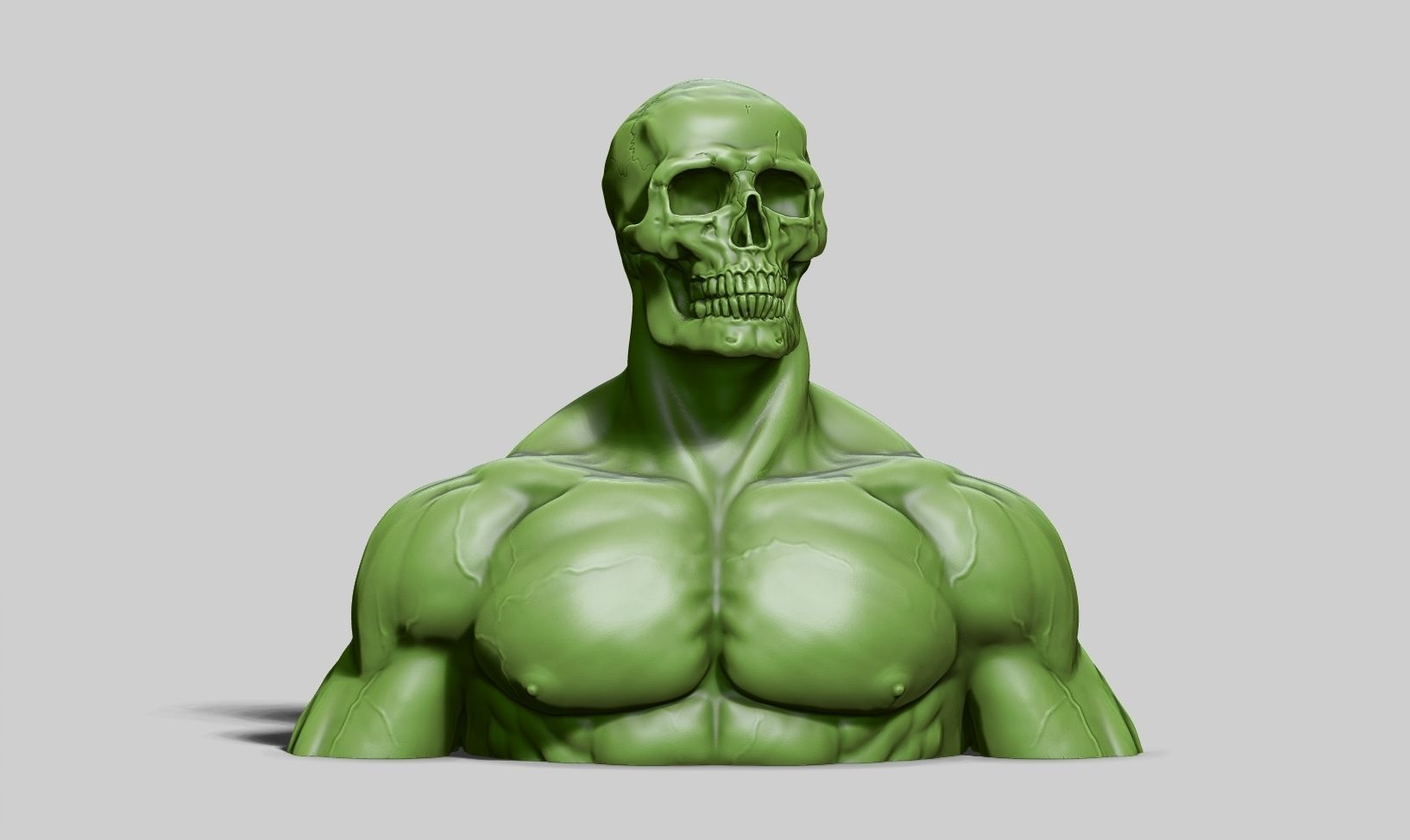 Skull head human a01 3D print model 3D print model_3