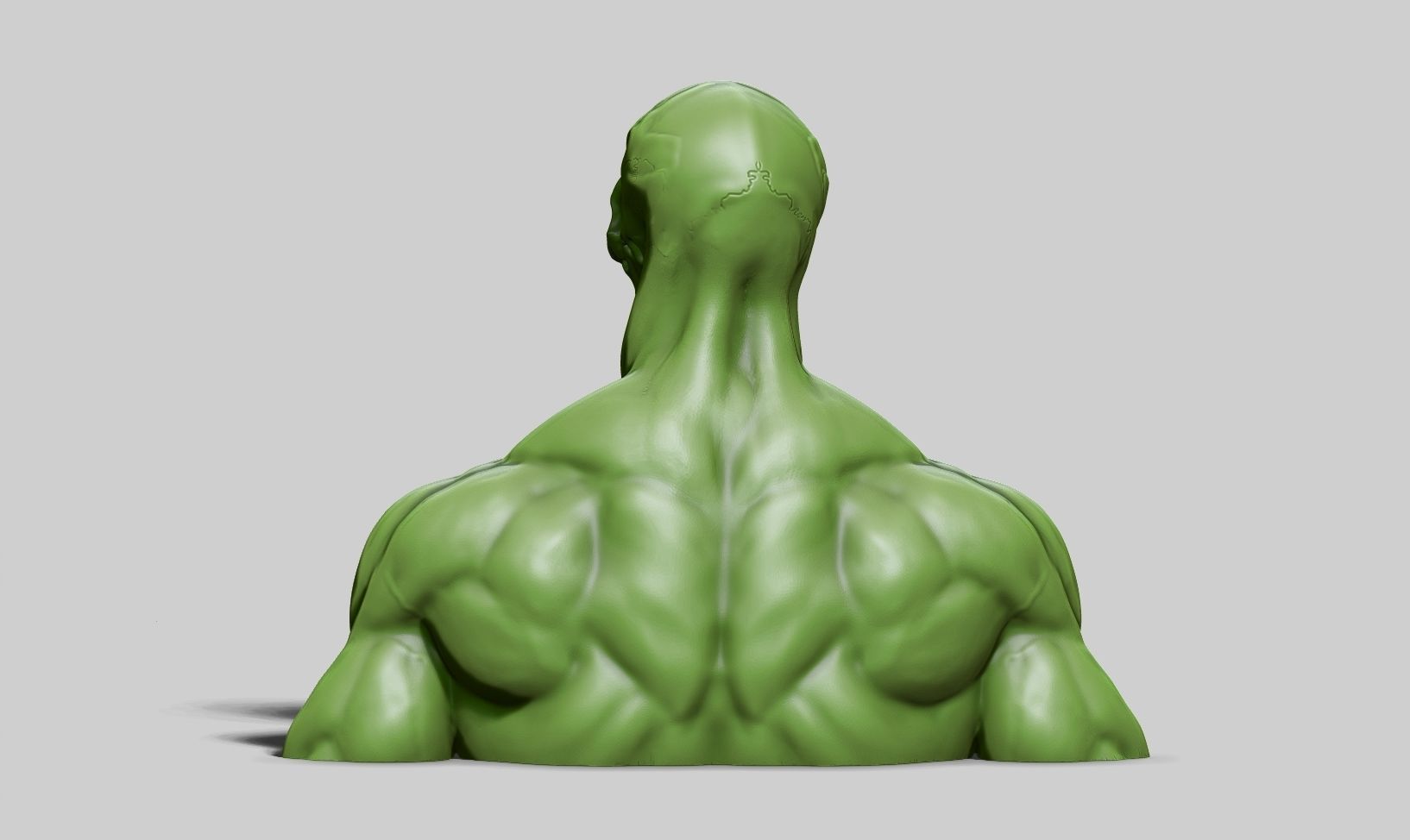 Skull head human a01 3D print model 3D print model_10