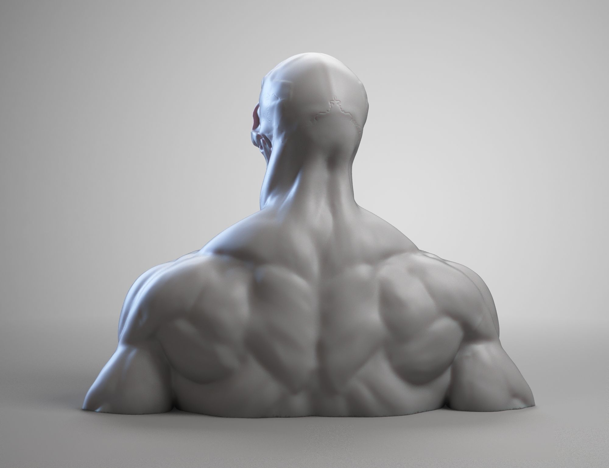 Skull head human a01 3D print model 3D print model_1